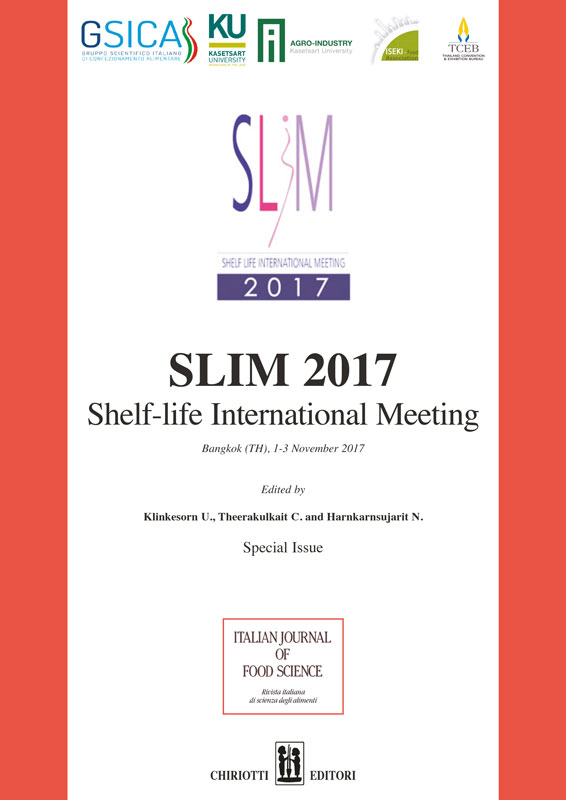 					View Vol. 29 No. 5 (2017): SLIM 2017 - Shelf-life International Meeting - Special issue of "Italian Journal of Food Science"
				