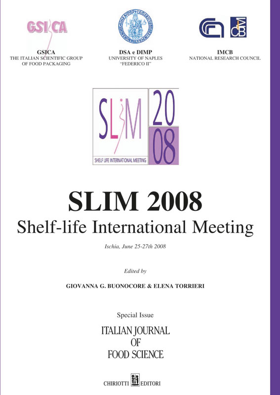 					View Vol. 21 No. 2 (2008): SLIM 2008 - Shelf-life International Meeting - Special issue of "Italian Journal of Food Science"
				