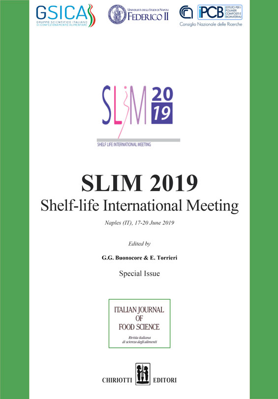 					View Vol. 31 No. 5 (2019): SLIM 2019 - Shelf-life International Meeting - Special issue of "Italian Journal of Food Science"
				
